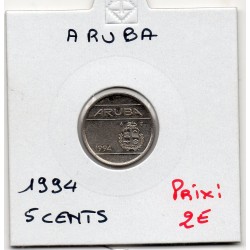Aruba 5 cents 1994 Sup, KM 1 pièce de monnaie