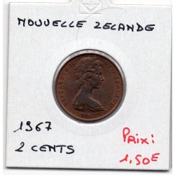 Nouvelle Zélande 2 cents 1967 Sup, KM 33 pièce de monnaie