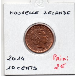 Nouvelle Zélande 10 cents 2014 Spl, KM 117a pièce de monnaie