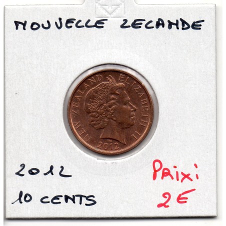 Nouvelle Zélande 10 cents 2012 Spl, KM 117a pièce de monnaie
