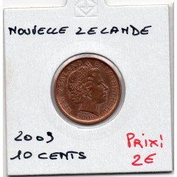 Nouvelle Zélande 10 cents 2009 Spl, KM 117a pièce de monnaie