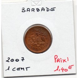 Barbade 1 cent 2007 Sup, KM 10a pièce de monnaie