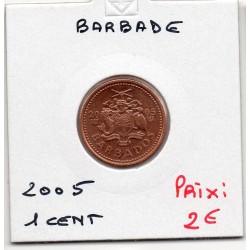 Barbade 1 cent 2005 Spl, KM 10a pièce de monnaie