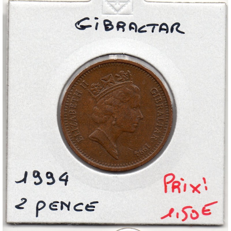 Gibraltar 2 pence 1994 Sup, KM 21 pièce de monnaie