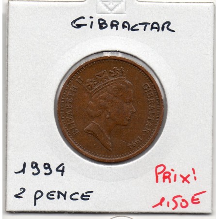 Gibraltar 2 pence 1994 Sup, KM 21 pièce de monnaie