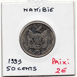 Namibie 50 cents 1993 Spl, KM 4 pièce de monnaie