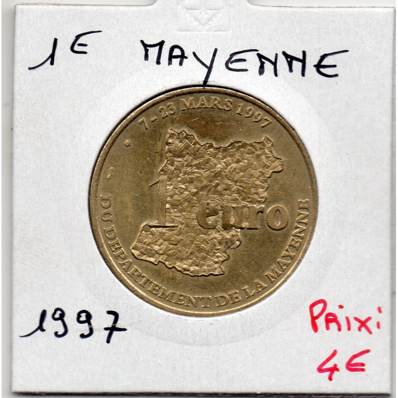 1 Euro de La Mayenne 1997 piece de monnaie € des villes