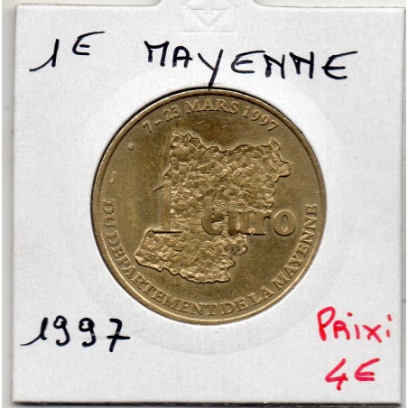 1 Euro de La Mayenne 1997 piece de monnaie € des villes