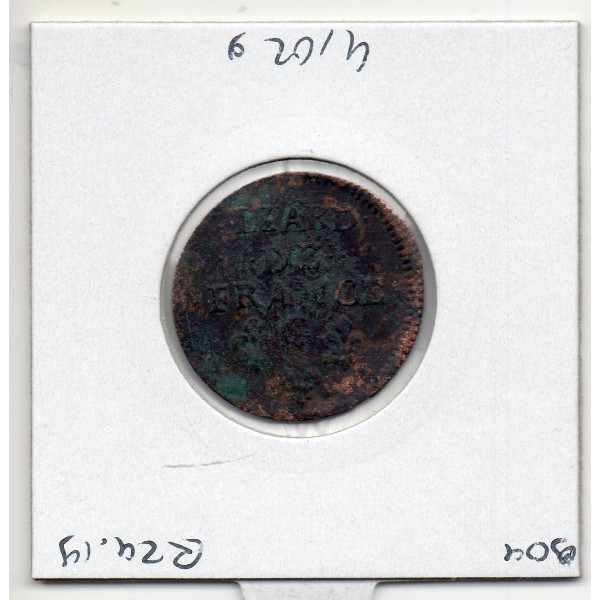 Liard de France 1655 G Montreuil TTB- Louis XIV pièce de monnaie royale