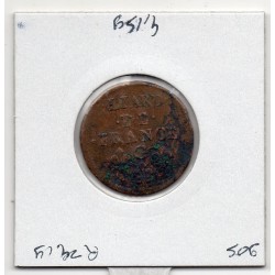 Liard de France 1655 G Montreuil TTB+ Louis XIV pièce de monnaie royale