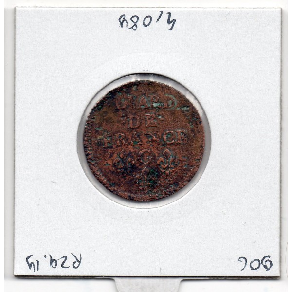 Liard de France 1655 G Montreuil TTB+ Louis XIV pièce de monnaie royale