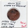 Liard de France 1655 D Vimy TTB- Louis XIV pièce de monnaie royale