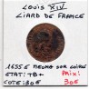 Liard de France 1655 E Meung sur Loire TB+ Louis XIV pièce de monnaie royale
