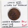 Liard de France 1655 K Bordeaux TTB Louis XIV pièce de monnaie royale