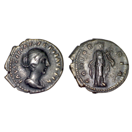 Denier de Faustine II sous Antonin (152-154) RIC 500b Sear 4703 atelier Rome