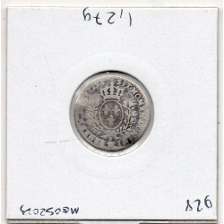 1/20 Ecu au Bandeau 1753 W Lille B Louis XV pièce de monnaie royale