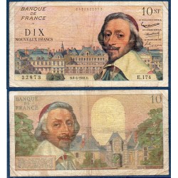 10 Nouveaux Francs Richelieu TB- 6.4.1961 Billet de la banque de France