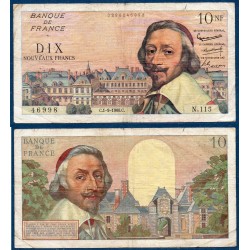 10 Nouveaux Francs Richelieu TB 1.09.1960 Billet de la banque de France