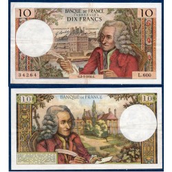 10 Francs Voltaire TTB 2.7.1970 Billet de la banque de France