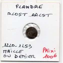 Flandre, ville de Alost aalst anonyme (1220-1253), maille ou denier piece de monnaie