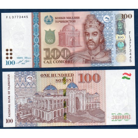 Tadjikistan Pick N°28a, Billet de banque de 100 Somoni 2021