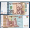 Tadjikistan Pick N°25d, Billet de banque de 20 Somoni 2021