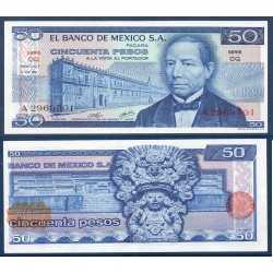 Mexique Pick N°65b, Spl Billet de Banque de 50 pesos 1973