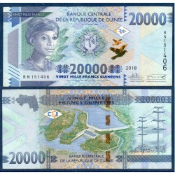 Guinée Pick N°50b, TTB Billet de banque de 20000 Francs 2018