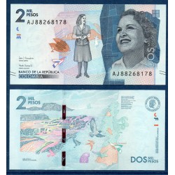 Colombie Pick N°458c, Neuf Billet de banque de 2000 Pesos 2017