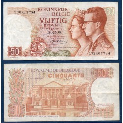 Belgique Pick N°139, TB Billet de banque de 50 Franc Belge 1966