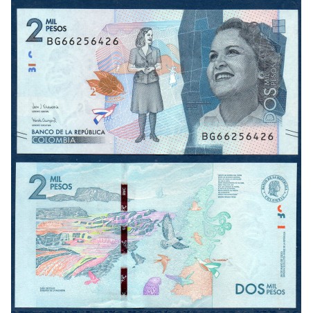 Colombie Pick N°458f, Neuf Billet de banque de 2000 Pesos 2020