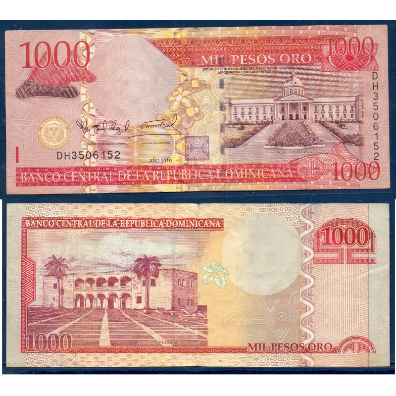 Republique Dominicaine Pick N°180c, TTB Billet de banque de 1000 Pesos 2010
