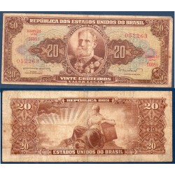 Bresil Pick N°178, TB Billet de banque de 20 cruzeiros 1962