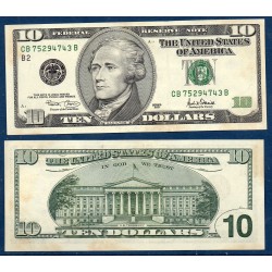 Etats Unis Pick N°511 New york, Billet de banque de 10 Dollars 2001 série B