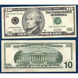 Etats Unis Pick N°511 New york, Billet de banque de 10 Dollars 2001 série B