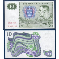 Suède Pick N°52e, Neuf Billet de banque de 10 Kronor 1980-1990