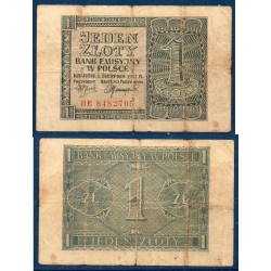 Pologne Pick N°99, B Billet de banque de 1 zloty 1941