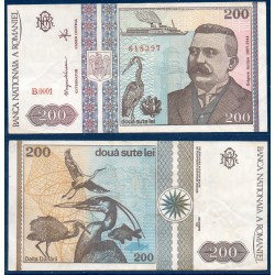 Roumanie Pick N°100a, TTB Billet de banque de 200 leï 1992