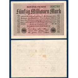 Allemagne Pick N°109f, Billet de banque de 50 millions de Mark 1923