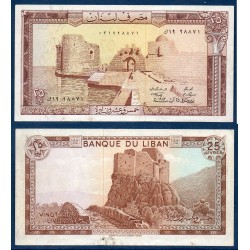 Liban Pick N°64c, TTB Billet de banque de 25 Livres 1983