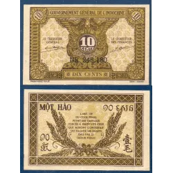 Indochine Pick N°89a, Spl Billet de banque de 10 centimes 1942