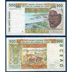 BCEAO Pick 110Ab pour la Cote d'Ivoire, TTB Billet de banque de 1000 Francs CFA 1992