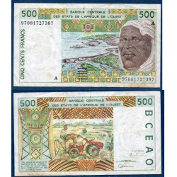 BCEAO Pick 110Ah pour la Cote d'Ivoire, Billet de banque de 1000 Francs CFA 1997
