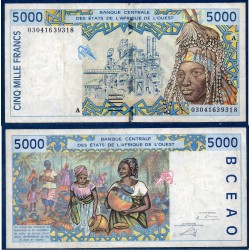 BCEAO Pick 113Am pour la Cote d'Ivoire, Billet de banque de 5000 Francs CFA 2003