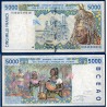 BCEAO Pick 113Am pour la Cote d'Ivoire, Billet de banque de 5000 Francs CFA 2003