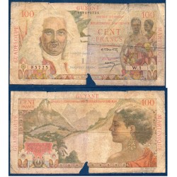 Antilles Française Pick N°1a, Billet de banque de 1 franc sur 100 francs 1961