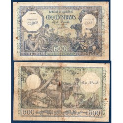 Algérie Pick N°93, B+ Billet de banque de 500 Francs 3.5.1944