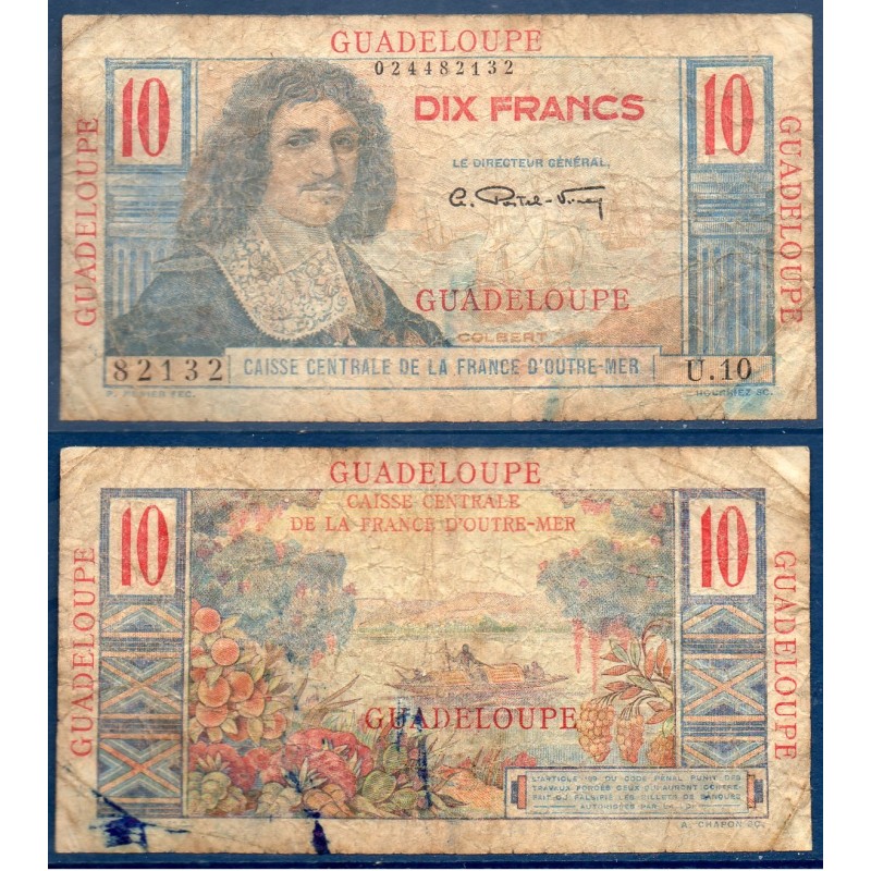 Guadeloupe Pick N°32, B Billet de banque de 10 francs 1947-1949
