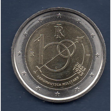 2 euro commémorative Italie 2023 Aéronautique militaire piece de monnaie €