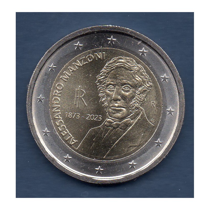 2 euro commémorative Italie 2023 Alessandro Manzoni piece de monnaie €